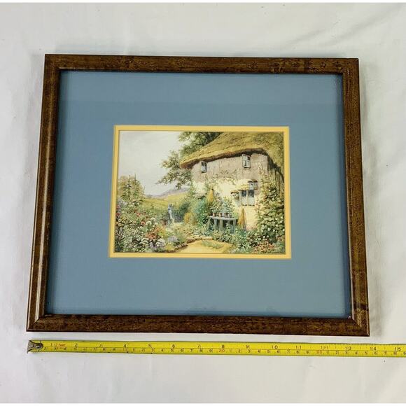 Vtg Arthur Wilkinson English Cottage Garden Framed Print Cottagecore - Picture 4 of 6